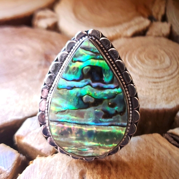 New Abalone Shell 925 Silver Ring. - Picture 2 of 13